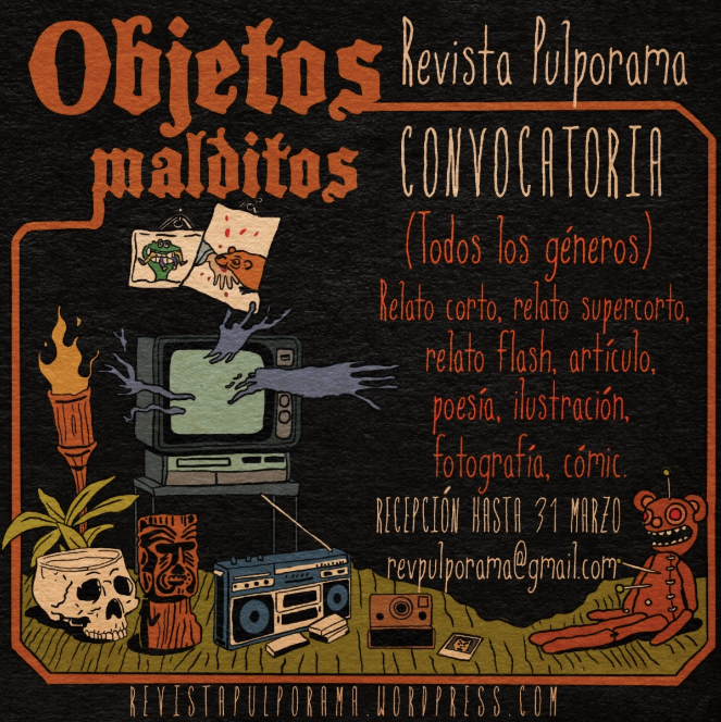 objetos malditos Cartel de la convocatoria Objetos malditos